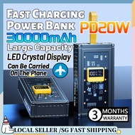 SG READY STOCK 30000mAh Fast Charging Power Bank Portable Powerbank  Fast Charge Light Digital Display