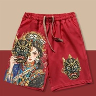 Short shorts shorts Beach Pants Men Zakilam Loose Casual Fashion Straight Five-point Pants Home shor