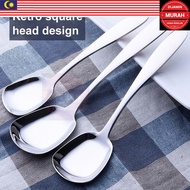MYP 1Pc Thicken Dinner Dish Soup Rice Western Restaurant Bar Cafe Public Spoon Large Stainless Steel Round Head Buffet S