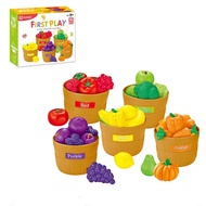 Soft Rubber Color Children Fruit Vegetable Classification Teaching Playhouse Cognitive Kitchen Game 
