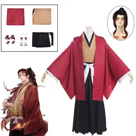 Anime Demon Slayer Cosplay Kimetsu No Yaiba Full Set Clothes Tsugikuni Yoriichi Kokushibou Michikats