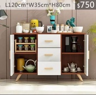 （訂貨價 $750）120cm寬 北歐 實木腿 碗櫃 電視櫃 書櫃 鞋櫃 廚房櫃 櫥櫃 Kitchen Cabinet
