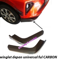 Winglet Depan Variasi Bemper Depan Mobil NEW SIGRA/CALYA Full CARBON