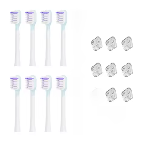 8 Pcs Toothbrush Heads for Laifen Full Range Replacement Electric Tooth Brush Heads Clean Soft White