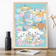 Cinnamoroll Babycinnamoroll Big Ear Dog Wooden Puzzle 300 Pieces with Frame Sanrio Kids Puzzle Gift 