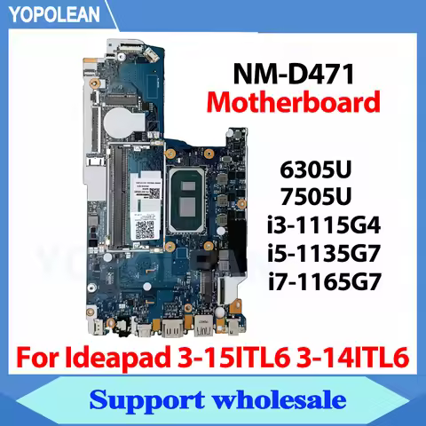 Laptop NM-D471 Mainboard Logic Board For Lenovo Ideapad 3-15ITL6 3-14ITL6 Motherboard i3-1115G4 i5-1