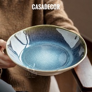 Green ceramic plate, deep plate, salad plate, main Piece plate, turquoise ceramic plate, ceramic pla