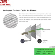 JS ASAKASHI AC111B Biological Air Conditioner Filter | Mazda CX8, Corolla Altis, Corolla Cross, Fort