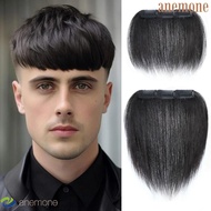 ANEMONE 100% Human Hair Bangs, 10/15cm Fringe Extension Real Hair Bang Cover, Seamless Hair Toupee H