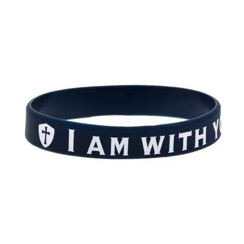 1PC/5PCS Printed The Holy Bible Scripture Silicone Bangle Motivational Wristband Be Strong be brave 