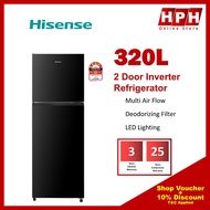 Hisense 320L 2 Door 4 STAR Inverter Fridge RT328N4ABN1 Inverter Peti Sejuk Refrigerator