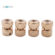 4 Pc Brass Hose Connector Hose End Quick Connect Fitting 1/2 inch