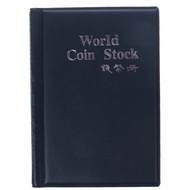 World Coin Stock 120 Slot Coin Collection Album Wallet - Black