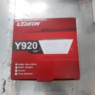 LEDEON Y920 12W LED Square Recessed Downlight, White color 6500K Daylight