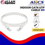 ARCS Cat6 3M White LAN Cable | Gaming Ethernet Cable 10Gbps | PC, Streaming | High-Speed Internet Ca
