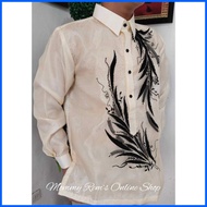 ✉ ✁ ♚ Barong Talahib Design (Black Embroidered)