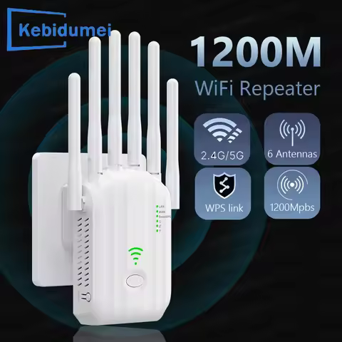 1200Mbps 5Ghz Wireless WiFi Repeater Booster 2.4G/5GHz WiFi Signal Amplifier Extender Long Range Net