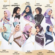 TUDUNG BAWAL CHIFFON BIDANG 50 KOLEKSI ODEEN QAMARINA HIJAB PRINTED EDITION