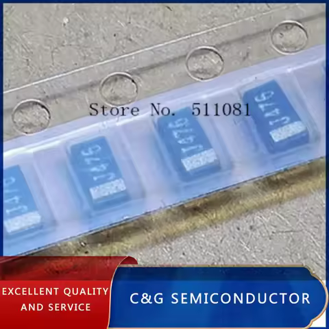 20PCS SMD tantalum capacitors 6V 47UF 6.3V A J476 black capacitance