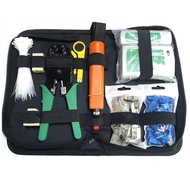 Network Tool Kit Cabling Teination Tool-Set Crimping Punch Down Cable Tester Stripper Cuer Screw Driver All In One Nylon
