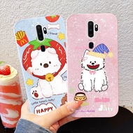 YBD Phone Case For OPPO A9 A5 2020 A8 A31 2020 Cute Apple White Dog Hard Backboard Soft Border Shell