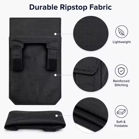 Belt Wallet Travel Anti Theft Ultra Thin Hidden Nylon Pouch Hook Loop 2 Compartments Slim Portable D