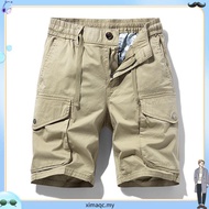 DRAWSTRING GARTERED SIX POCKET CARGO SHORTS FOR MENS PREMIUM QUALITY FABRIC COTTON STRECH NO FADING