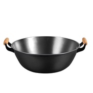 Pre-Seasoned Cast Iron Dutch Oven with Lid&Dual Handles, Metal Sanding, Flat Bottom, for Stovetop, C