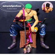One PIECE EVIL STUDIO RORONOA ZORO SITTWO HEAD COPY RESIN GK FIGURE STATUE MODEL ONE PIECE Seated Series Sauron Double-Headed Carved Hong Kong Version Hand-Made MODEL