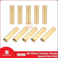 Spacer M3 20mm Spacer Gold Hex 2cm Female to Female with Screw and Nut easywa53 Get it Now