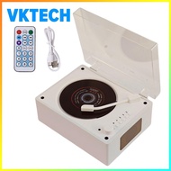 [Vktech]Portable CD Player Rechargeable Support CD BT USB 3.5mm AUX Home Music Player Bluetooth-Comp