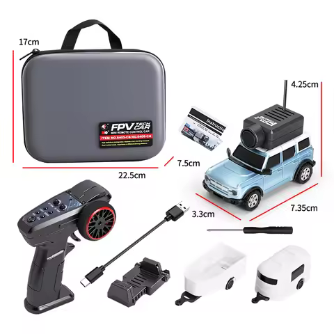 WLtoys RC Cars 1:64 Mini 6405 HD Camera Racing Car 120° Wide Angle 2.4G 720P Dual Control