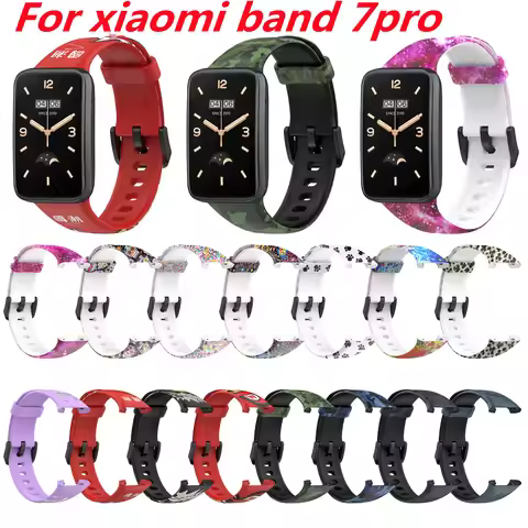 Strap For Xiaomi Mi Band 7pro Watch Band Creative Printing Style Silicone Bracelet Replacement For X