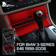 Carbon Fiber for BMW E46 1998-2006 3 Series E46 Ashtray Interior Stickers Centrale Control Panel Gea