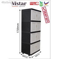 ✿▼EAGLE DIY Plastic Storage Cabinet/ Wardrobe/ Almari Baju/ Serbaguna  4 Tiers -- Heavy Duty
