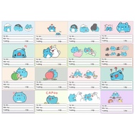Cute capoo kute super cat notebook label