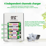 4-Slot AA AAA Rechargeable Battery Charger Smart LCD Battery Charger