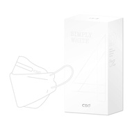 【CSD中衛】4D立體醫療口罩-白（白耳帶）（20片/盒）