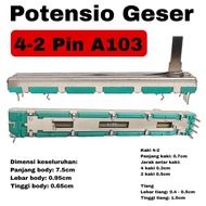 7.5cm Slide Potentiometer 4-2 A10k stereo mixer Potentiometer 7.5 cm 6 pin A103