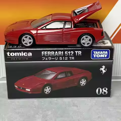 Takara Tomica Premium 08 Ferrari 512 TR Authentic Replica Diecast Car Vintage Supercar Alloy Vehicle