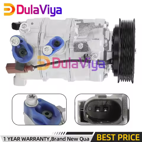 A/C AC Compressor with Clutch For Volkswagen Golf Jetta Tiguan GTI 1.4L 1.8L 2.0L 3Q0816803 3Q081680