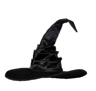 Premium Quality Ruched Witch Hat for Women Large Crooked Witch Hat Black Wizard Hat Witch Costume fo