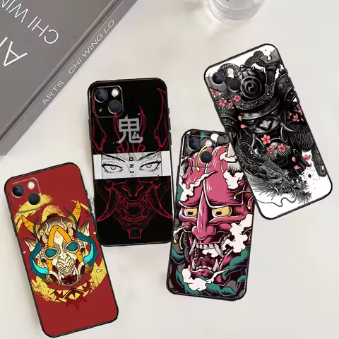 Japanese Hannya Oni Mask Case For Honor Magic 8 Pro 5 6 7 Pro X9a X9b X9c X9d X8a X8b X8c 50 70 90 2