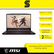 MSI Katana GF66 12UCOK 827 15.6 FHD IPS 144HZ Gaming Laptop