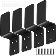 1.5 x 2.5 Door Barricade Brackets, Pack of 4 Door Lock Z Shape, Z Angle Bracket, Z Security Door Loc