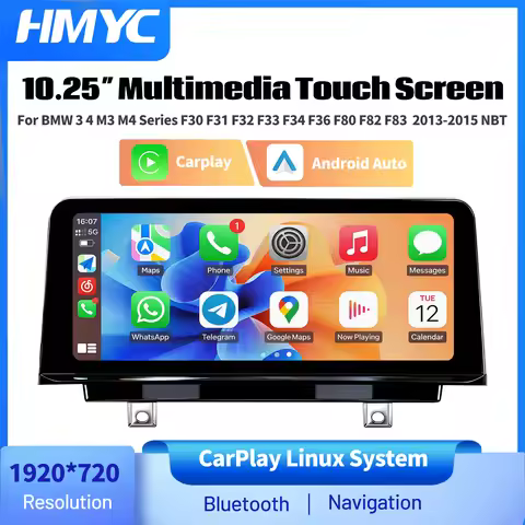 10.25"Touch Screen Wireless CarPlay & Android Auto Multimedia Display Fits BMW 3/4/M3/M4 F30 F31 F32