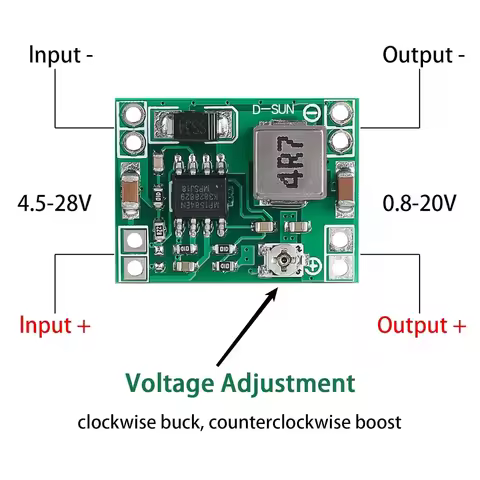 5PCS MP1584EN DC-DC 3A Mini Power Step-Down Adjustable Buck Converter Module for Arduino 24V to 12V 