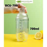 BCU-700 700ML Anti Leakage PC Resin Plastic Shaker Bottle With Scale W8.5cm*H22cm