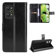 Luxury Crazy Horse PU Leather Casing Realme GT Neo3T Neo 3T Flip Cover Realme GT Neo 2 Neo2 GT2 Lanyard Card Holder Wallet Case