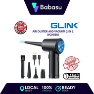 GLINK Compressed Air Duster and Vacuum 2 in 1 Cordless Vacuum Cleaner Handheld Wireless Air Blower D